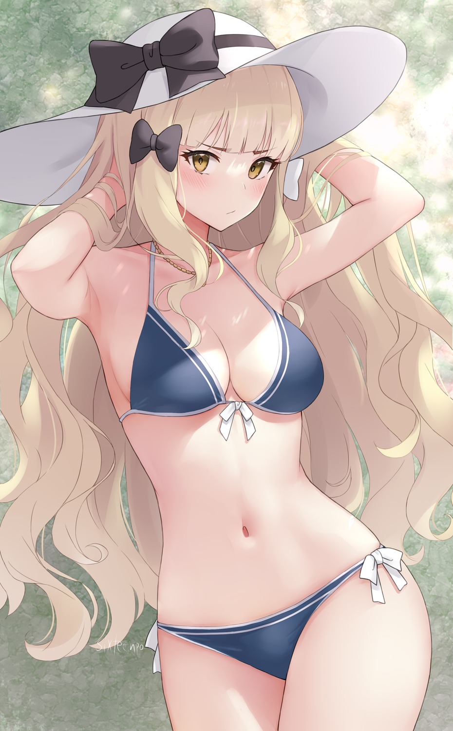 bikini, princess_connect!, princess_connect!_re:dive, sasaki_saren, sixteenpo, swimsuits