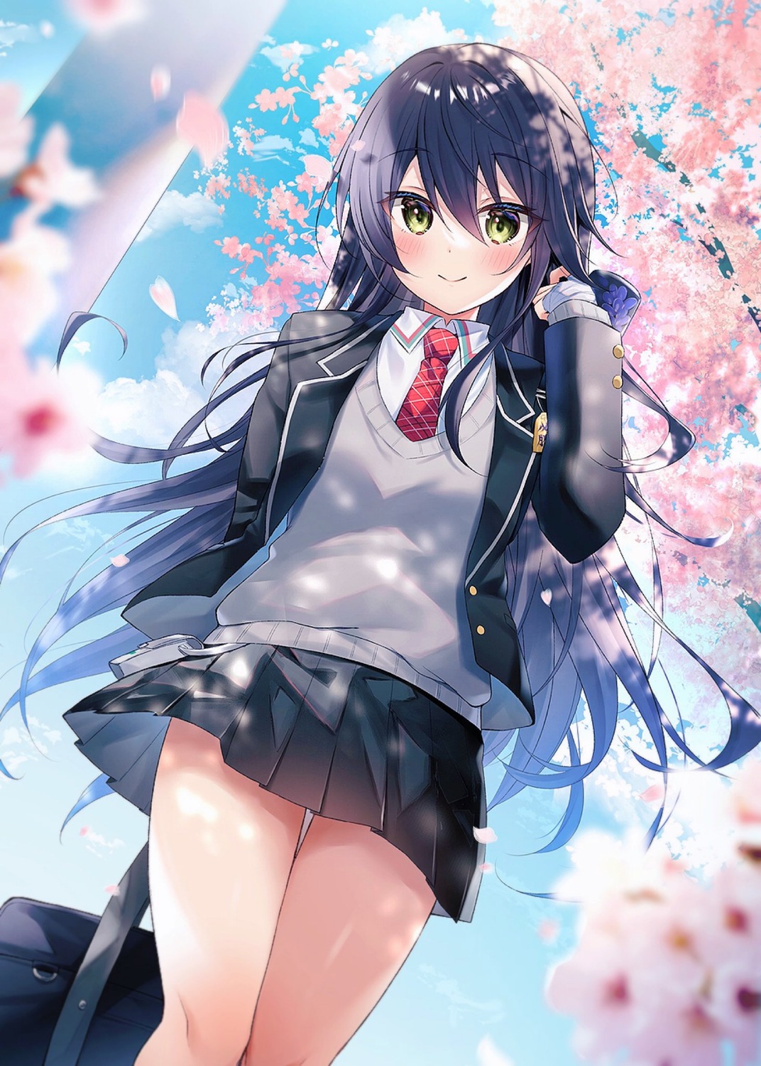 gyozanuko, kenmochi_touya, nijisanji, seifuku, sweater