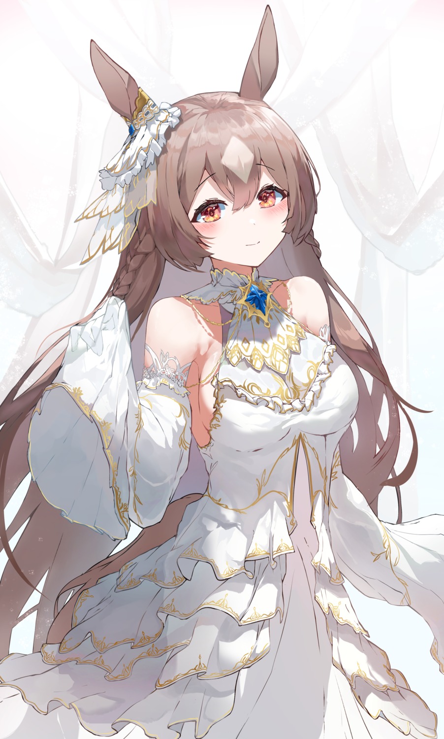 animal_ears, dress, kabedoru, satono_diamond_(umamusume), tail, uma_musume_pretty_derby