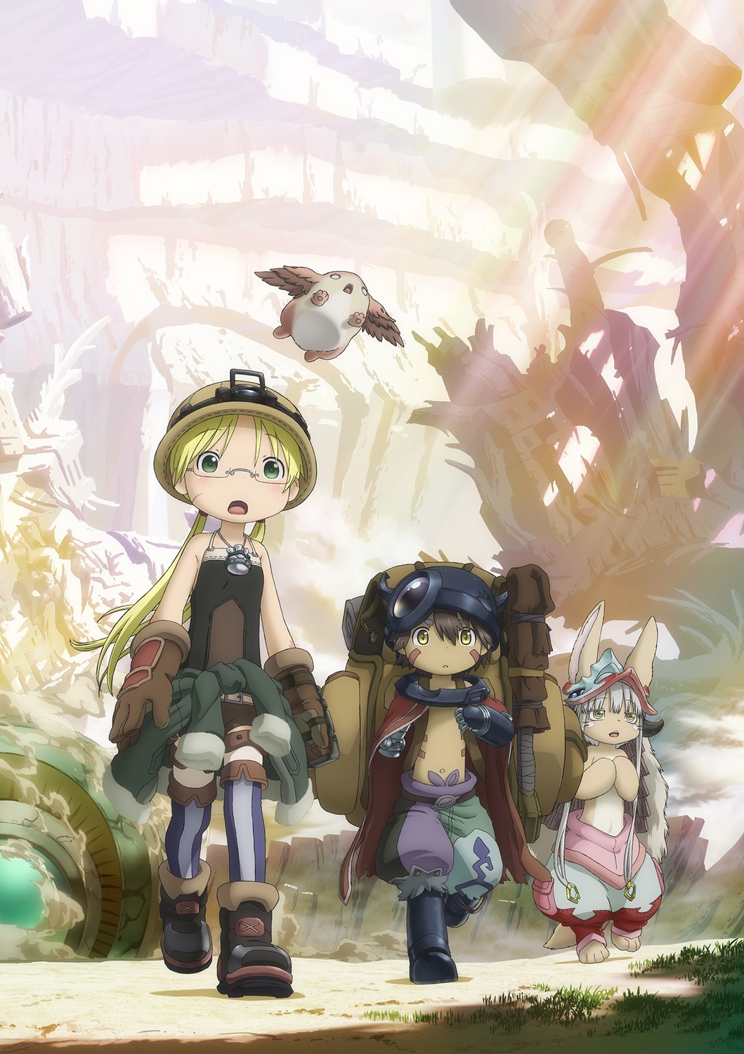 animal_ears, garter, made_in_abyss, megane, nanachi, regu_(made_in_abyss), riko_(made_in_abyss), tagme
