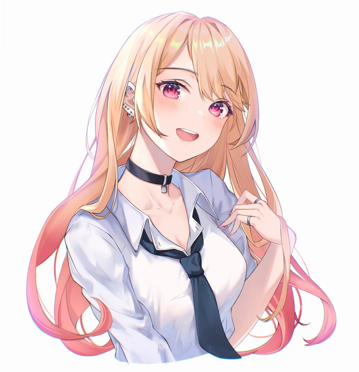 cleavage, kitagawa_marin, seifuku, sono_bisque_doll_wa_koi_wo_suru, soybean_(hisoybean)