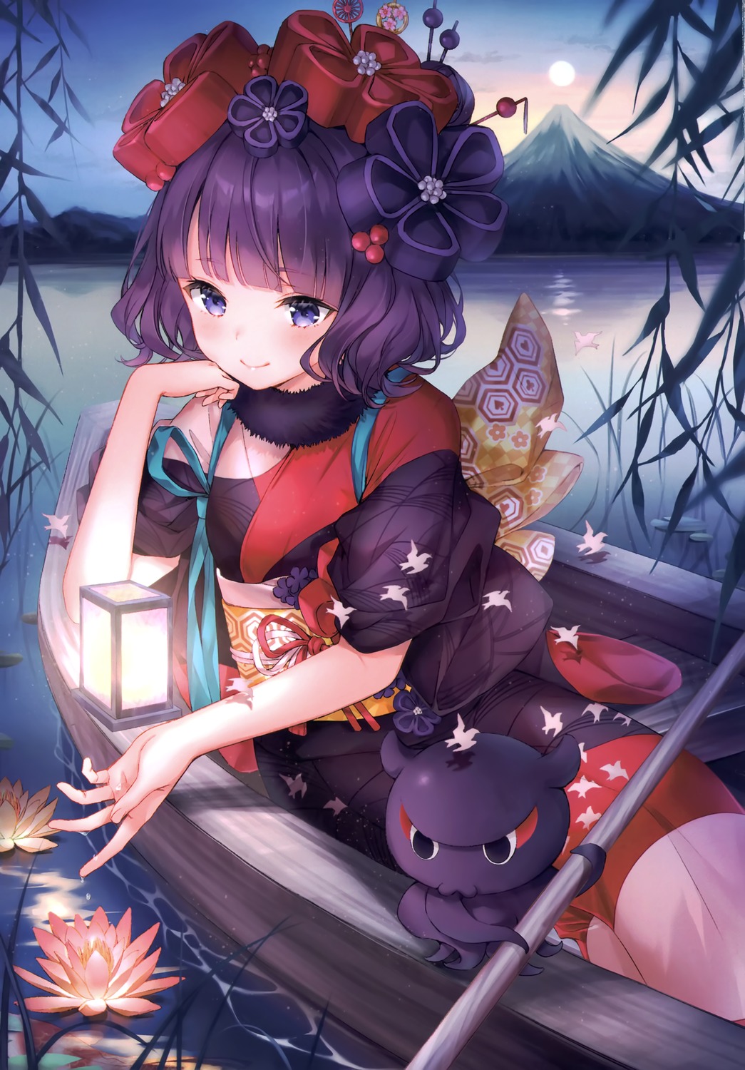 fate/grand_order, hige_neko, katsushika_hokusai_(fate), kimono, neko_no_niwa