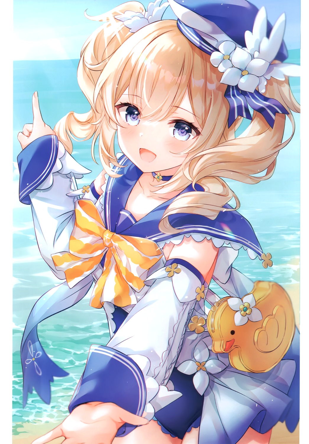 barbara_(genshin_impact), dress, genshin_impact, hige_neko, neko_no_niwa, swimsuits