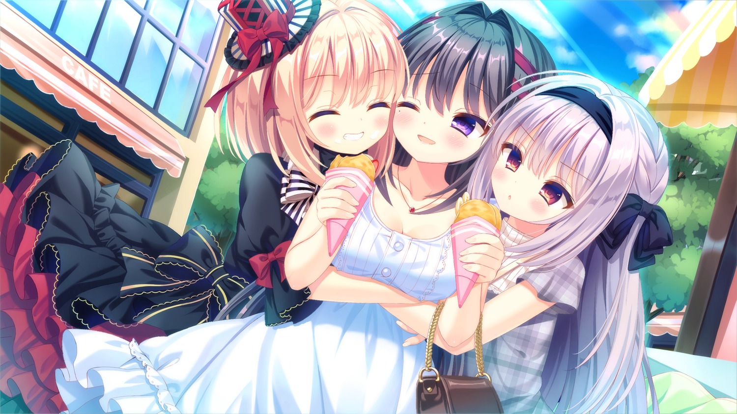 cleavage, dress, gothic_lolita, lolita_fashion, manakashi_no_yuri_wa_akaku_somaru, summer_dress, yata_(yatao_zzz)