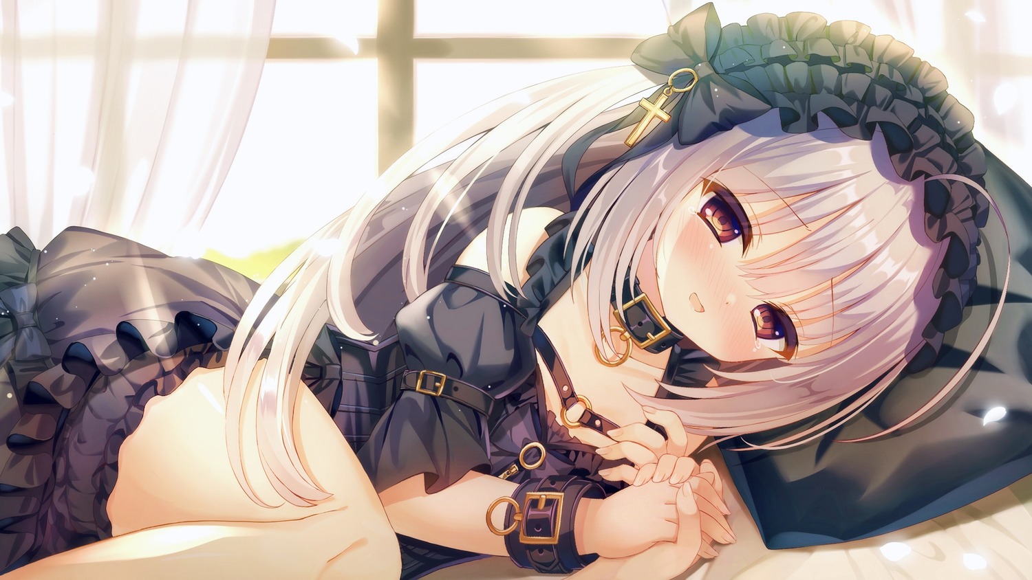bloomers, dress, gothic_lolita, lolita_fashion, manakashi_no_yuri_wa_akaku_somaru, skirt_lift, yata_(yatao_zzz)