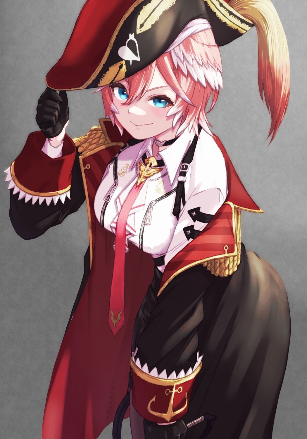 bowsan, cosplay, hololive, houshou_marine, pirate, takane_lui, uniform, wings