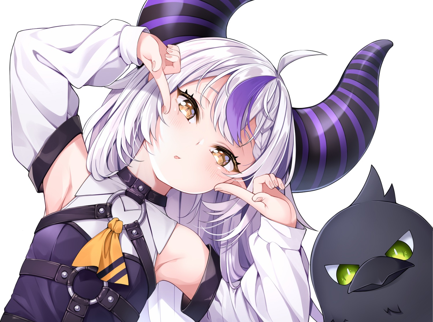 crow_(la+_darknesss), gorillabbit, hololive, horns, la+_darknesss, pointy_ears