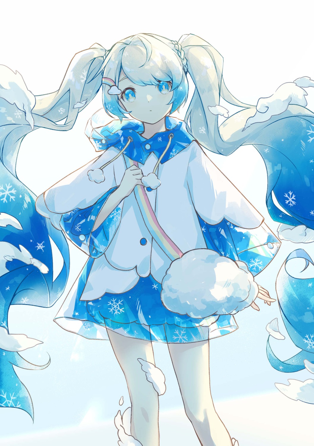hatsune_miku, see_through, vocaloid, yohki, yuki_miku