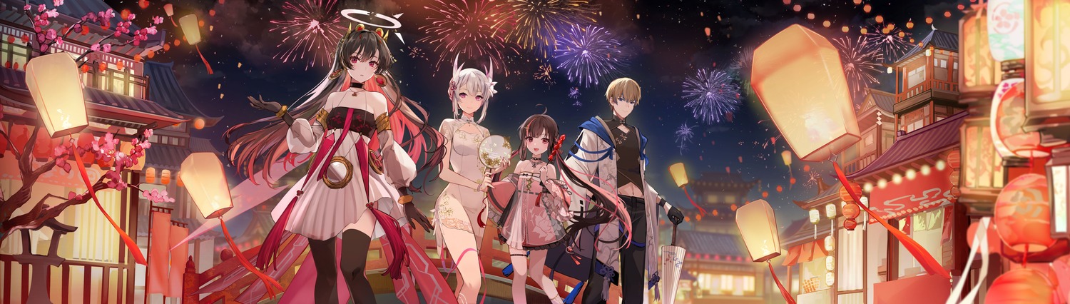 asian_clothes, chinadress, garter, hutuu_(1121), lee_(punishing:_gray_raven), liv_(punishing:_gray_raven), lucia_(punishing:_gray_raven), pulao