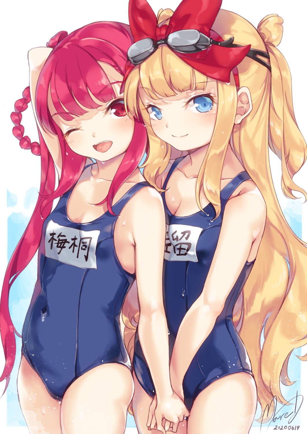 ameto, beatmania, beatmania_iidx, cleavage, himmel_(beatmania), maremay0513, school_swimsuit, swimsuits