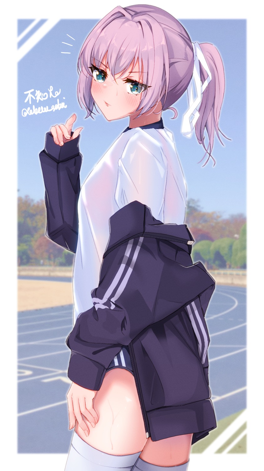 buruma, gym_uniform, kantai_collection, see_through, shiranui_(kancolle), thighhighs, toketa-sekai