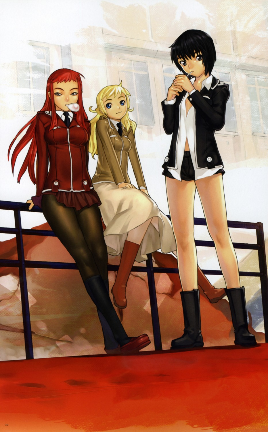 eulen_spiegel, hakua_ugetsu, kagerou_sabine_kurzringer, no_bra, pantyhose, seifuku, suzutsuki_dietrich_schulz, yuugiri_kunigunde_morenz