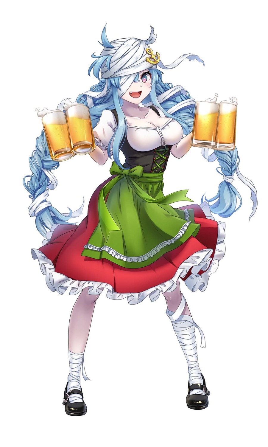 bandages, cleavage, tagme, vivid_army, waitress