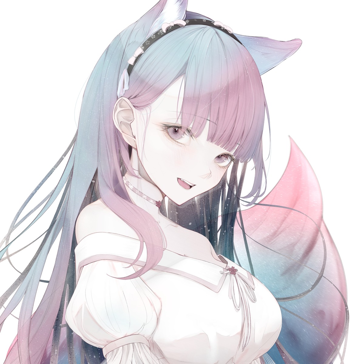 animal_ears, kisaragi_yaya, no_bra, tail