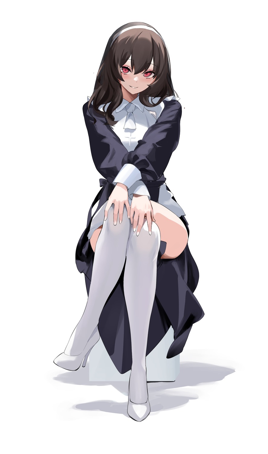 heels, nun, spider_apple, thighhighs