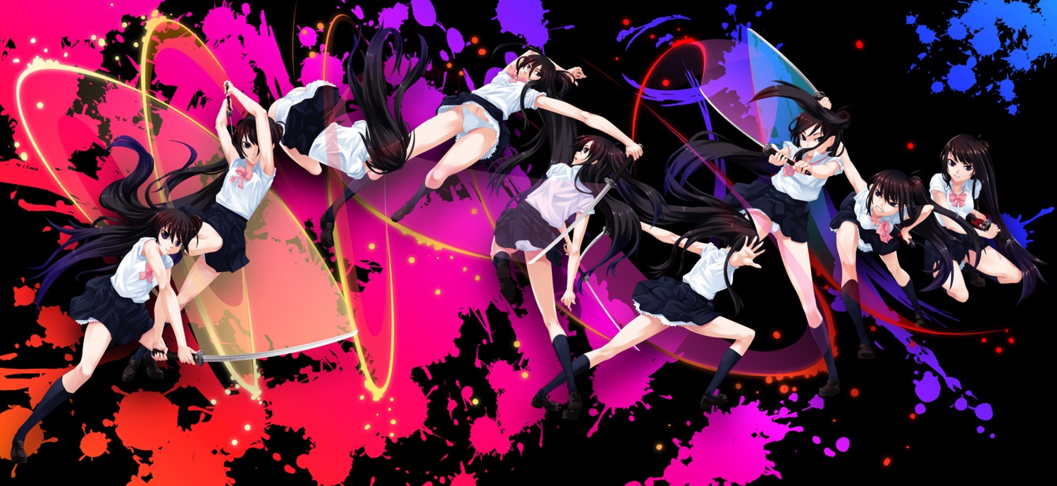 hamada_youho, pantsu, seifuku, sword