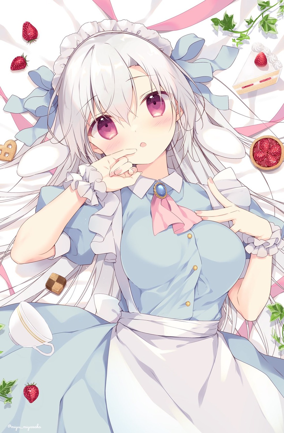 animal_ears, bunny_ears, maid, miyasaka_miyu, shionomiya_richer