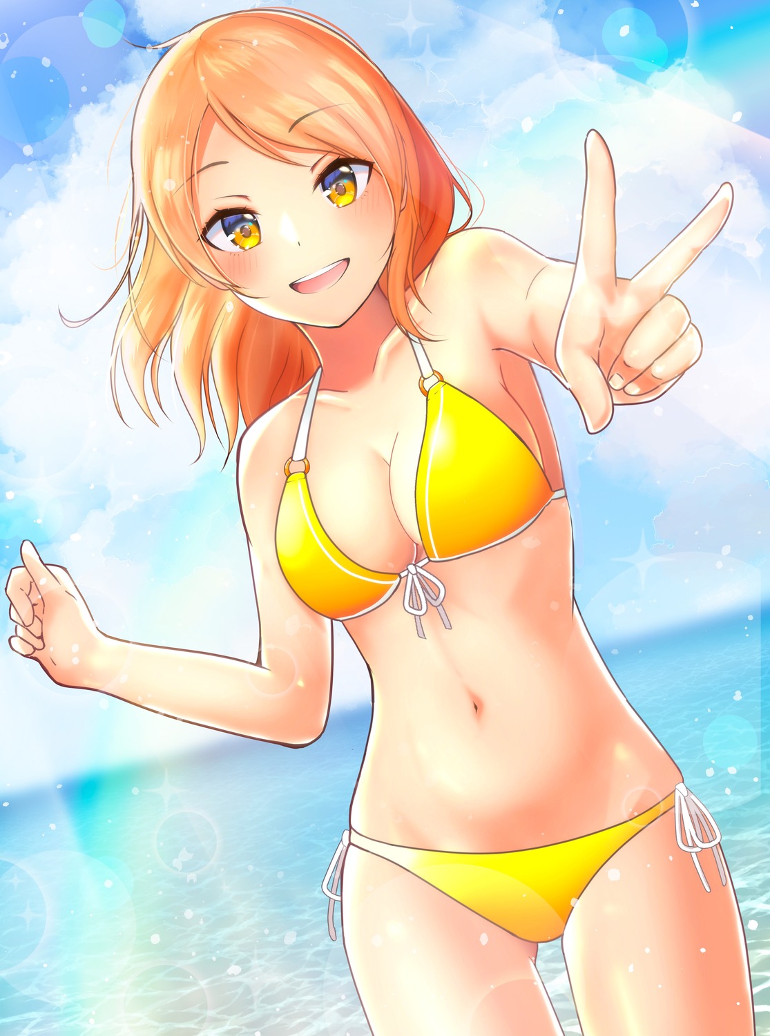 bikini, houjou_karen, swimsuits, the_idolm@ster, the_idolm@ster_cinderella_girls, yona_(flute-p)