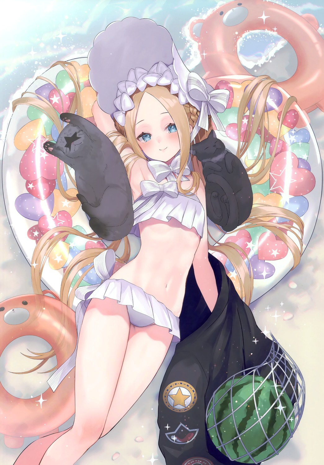 abigail_williams_(fate), bikini, fate/grand_order, neko, suzuho_hotaru, swimsuits