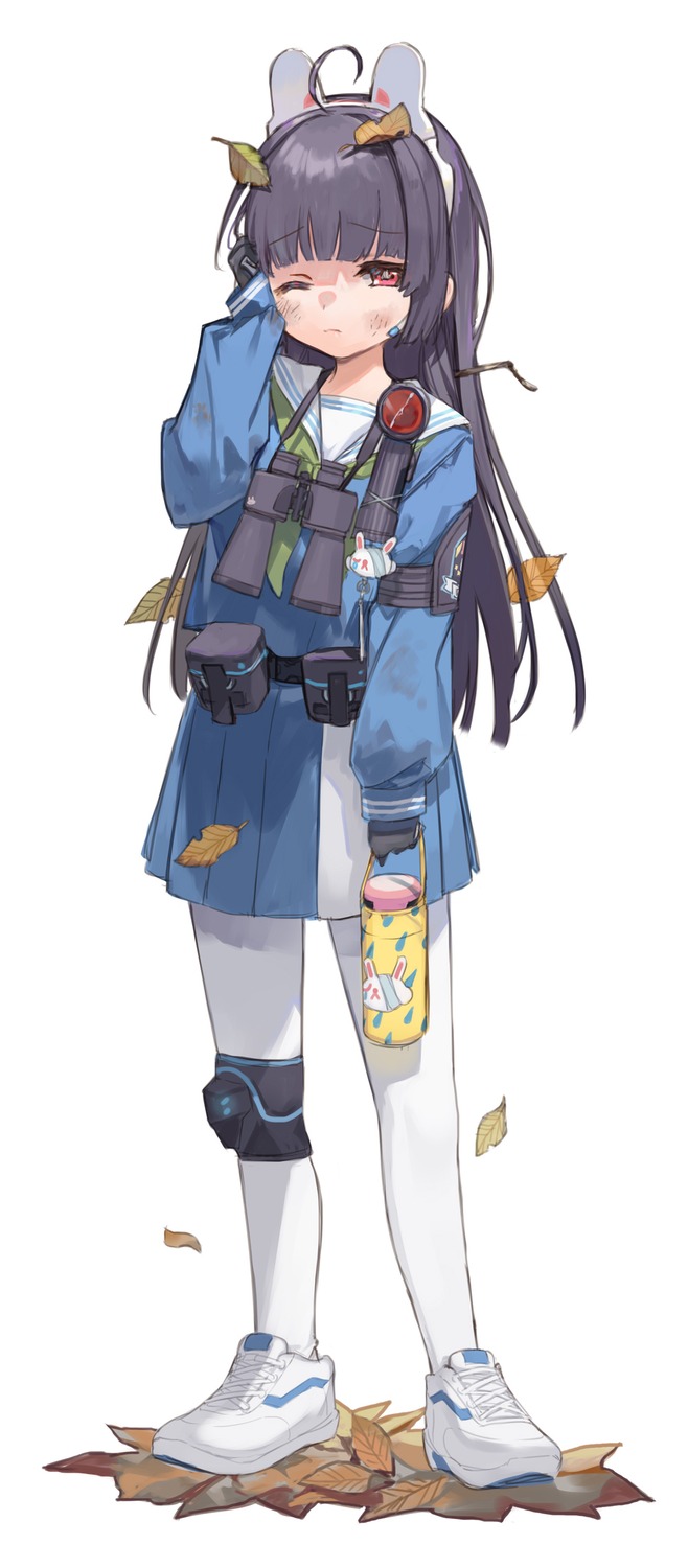 amana_(pocketkey), blue_archive, kasumizawa_miyu, pantyhose, seifuku