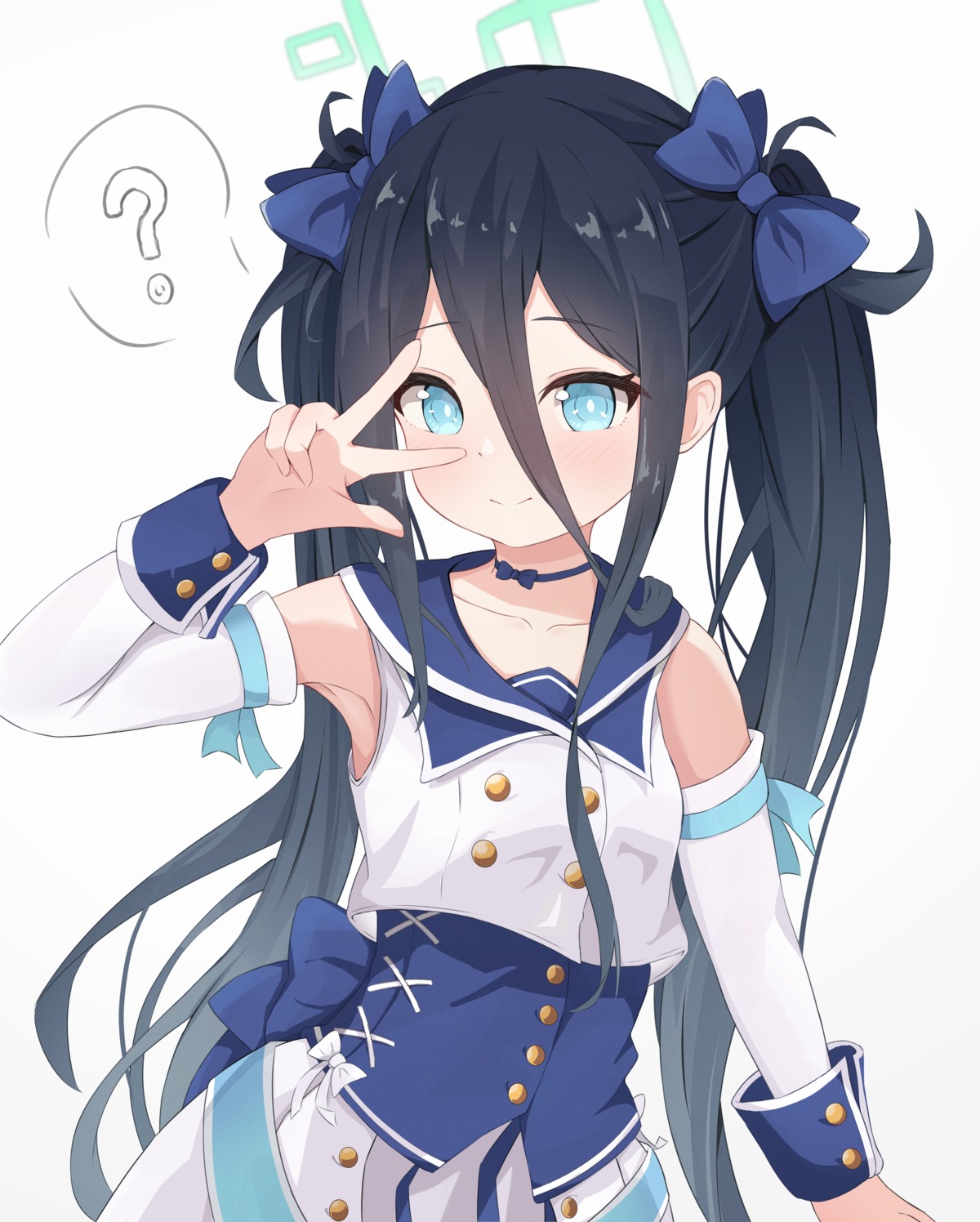 blue_archive, halo, nonddu, seifuku, tendou_aris