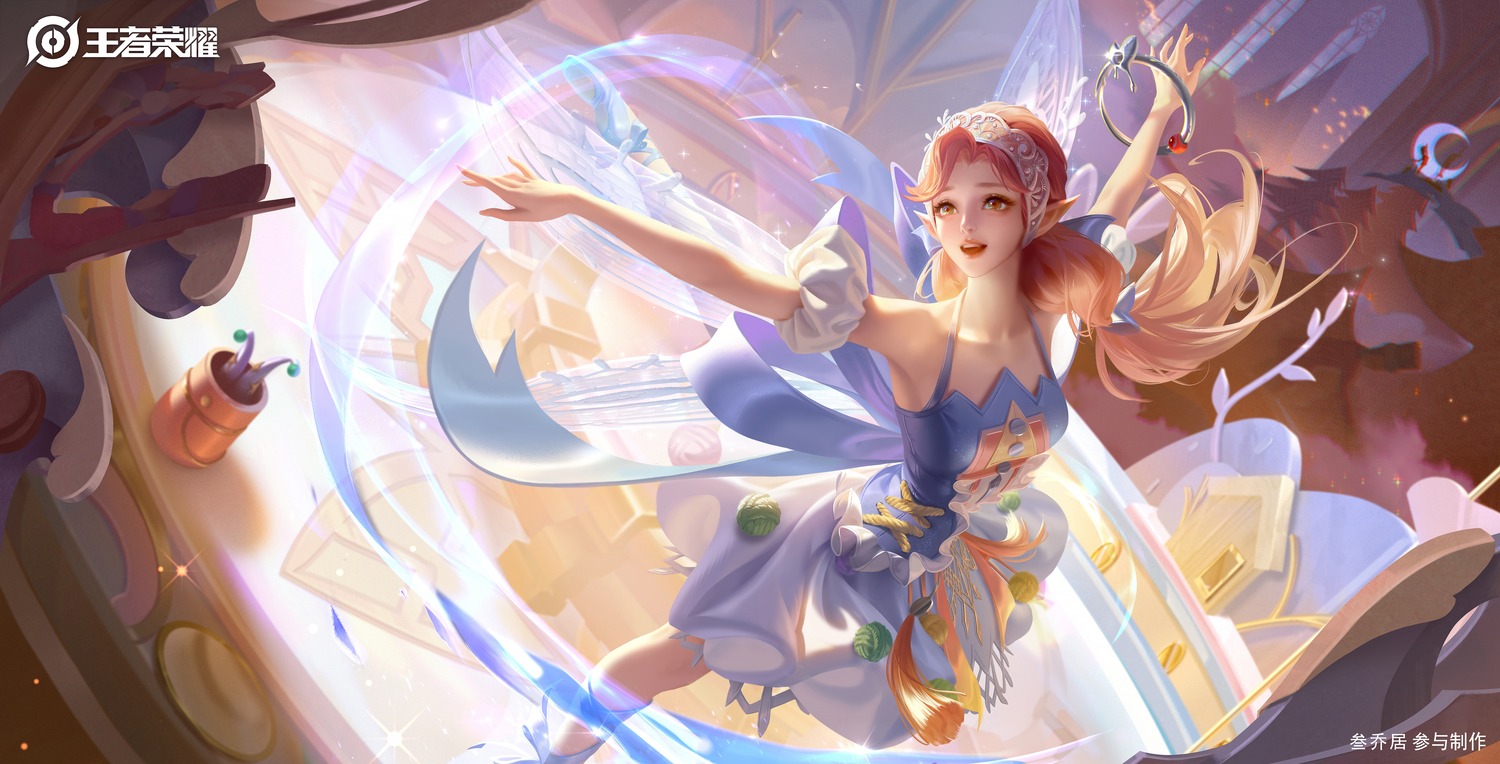 honor_of_kings, irene_(honor_of_kings), pointy_ears, q3q_studio, watermark