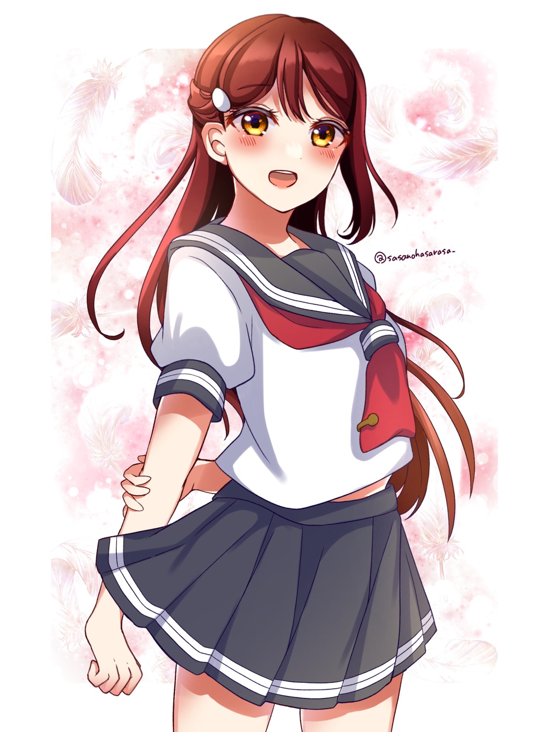 love_live!_(series), love_live!_sunshine!!, sakurauchi_riko, sasanohasarasa, seifuku
