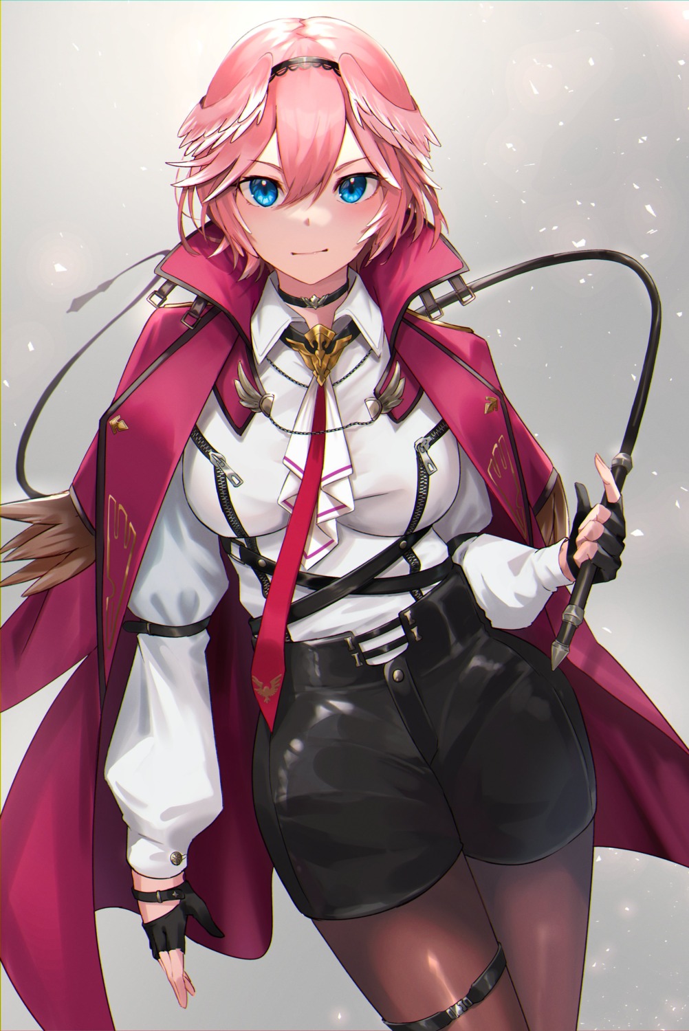 garter, hololive, mono_1010, pantyhose, takane_lui, uniform, weapon, wings