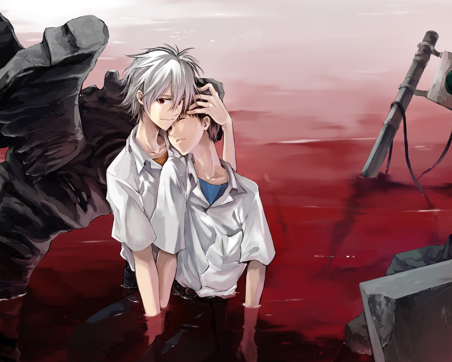 ikari_shinji, maka_(morphine), male, nagisa_kaworu, neon_genesis_evangelion