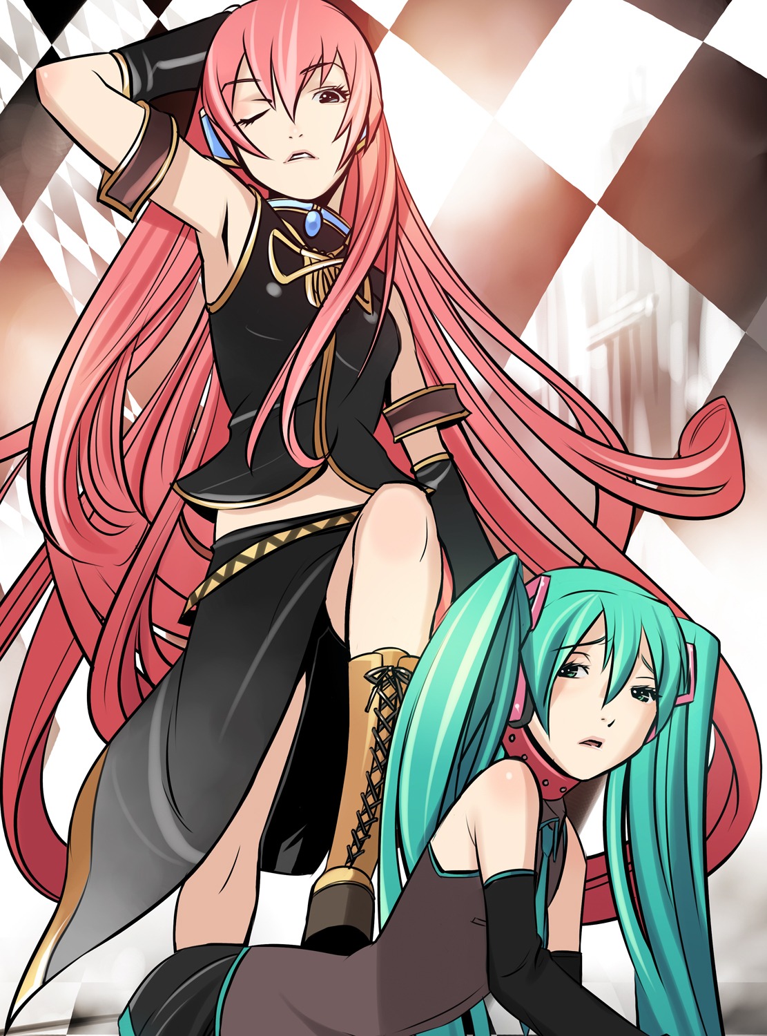 hatsune_miku, hino_kahoru, megurine_luka, vocaloid