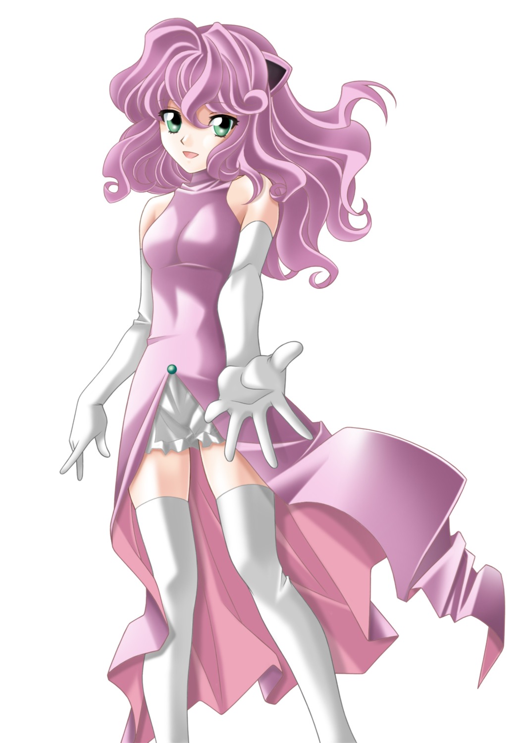 a-z, animal_ears, anthropomorphization, dress, igglybuff, pokemon, thighhighs