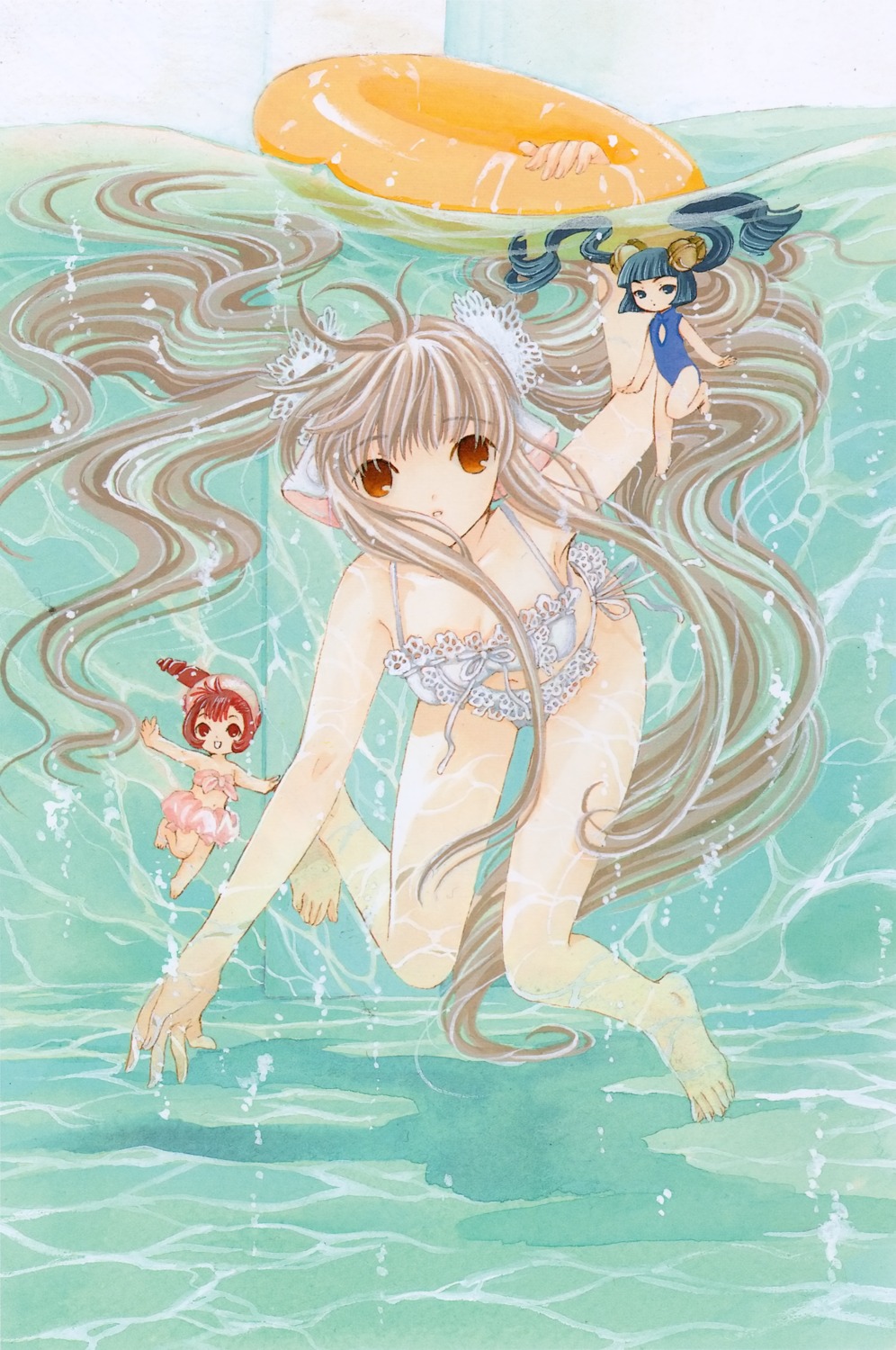 bikini, chii, chobits, clamp, kotoko_(chobits), sumomo, swimsuits