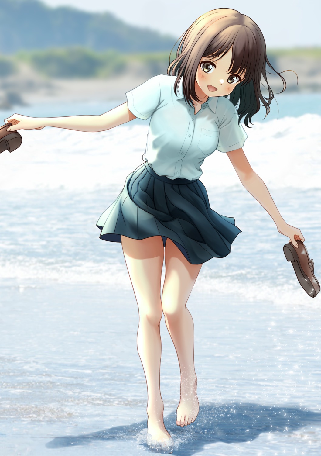 see_through, seifuku, wet, yachiyo_naga