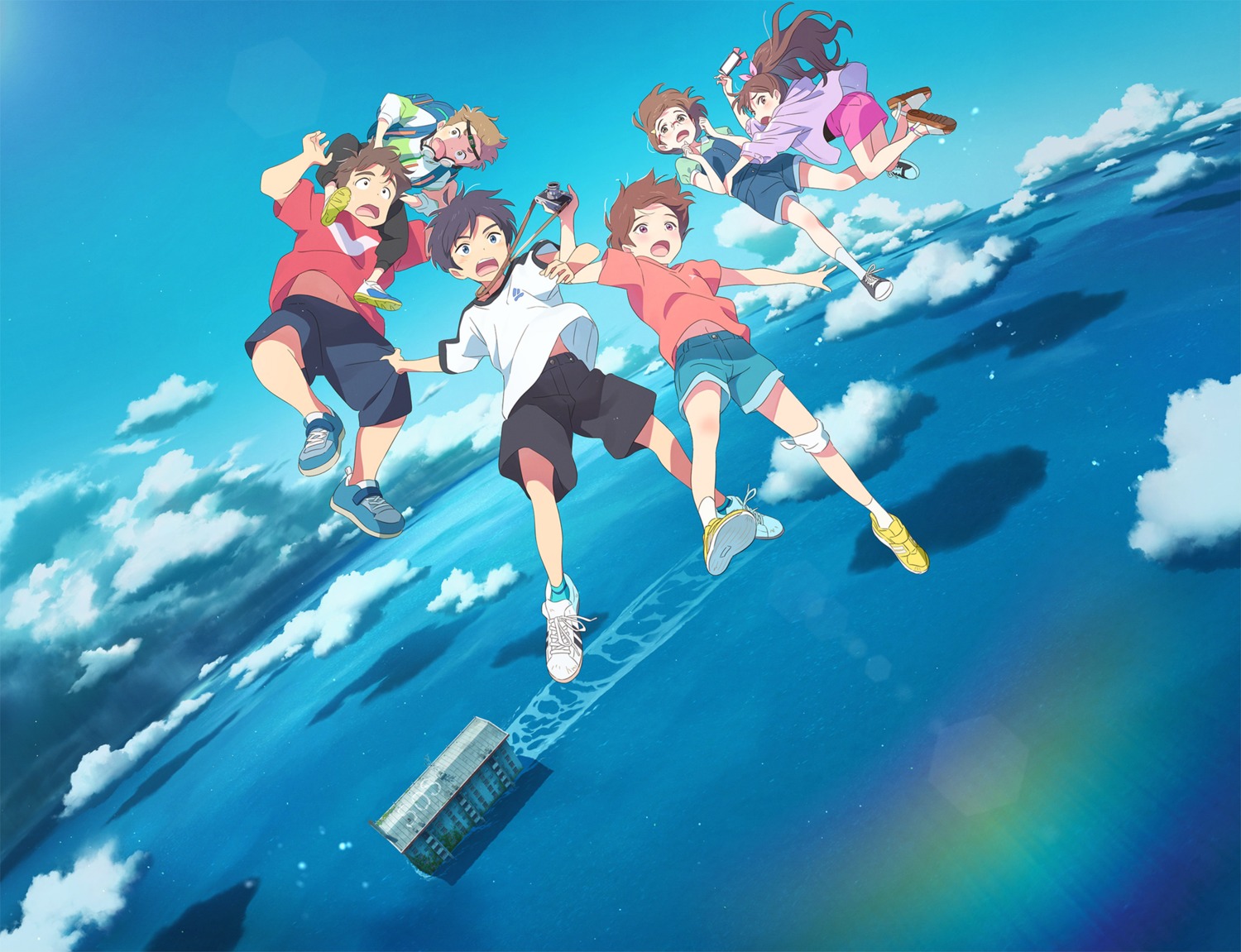 ame_wo_tsugeru_hyouryuu_danchi, andou_juri, haba_reina, hechima, koiwai_taishi, kumagaya_kousuke, megane, overalls, tachibana_yuzuru, tonai_natsume
