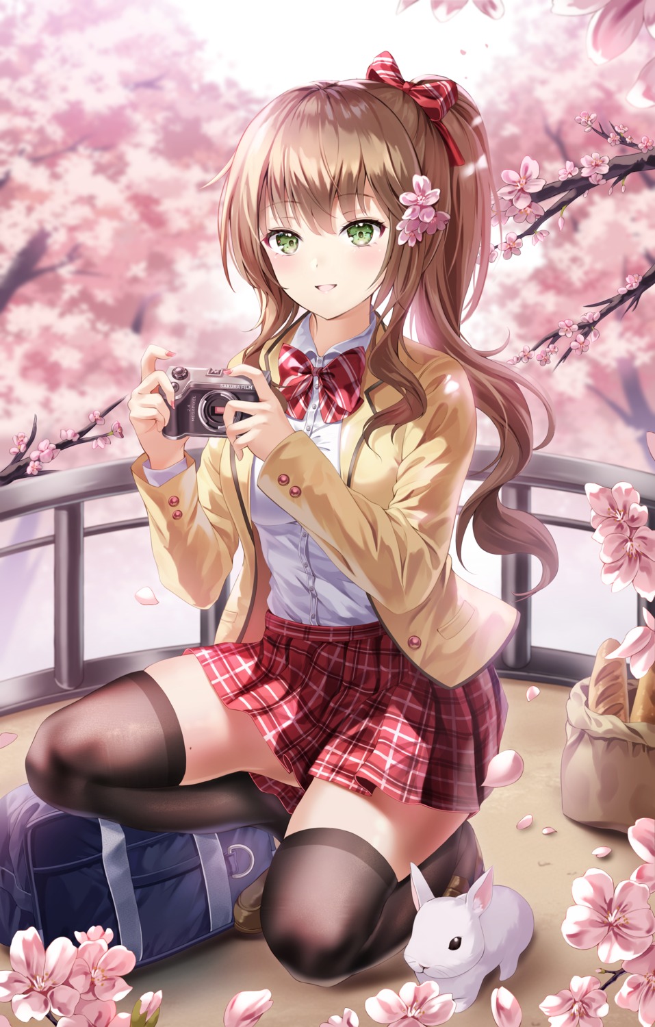 bnari, seifuku, thighhighs