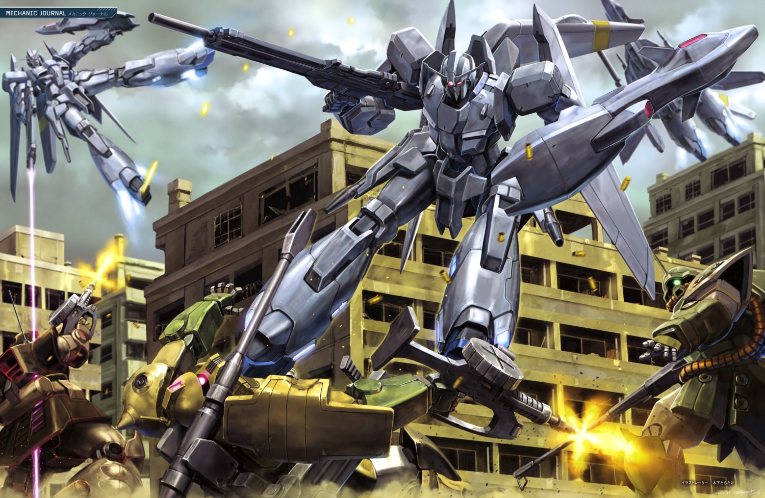 gun, gundam, gundam_sentinel, mecha, msz-006a1_zeta_plus
