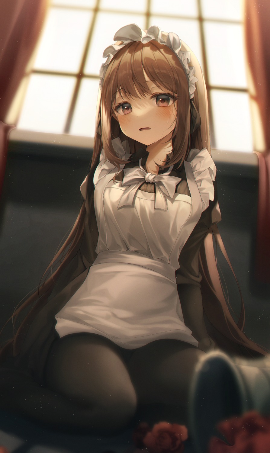 duyu, maid, pantyhose
