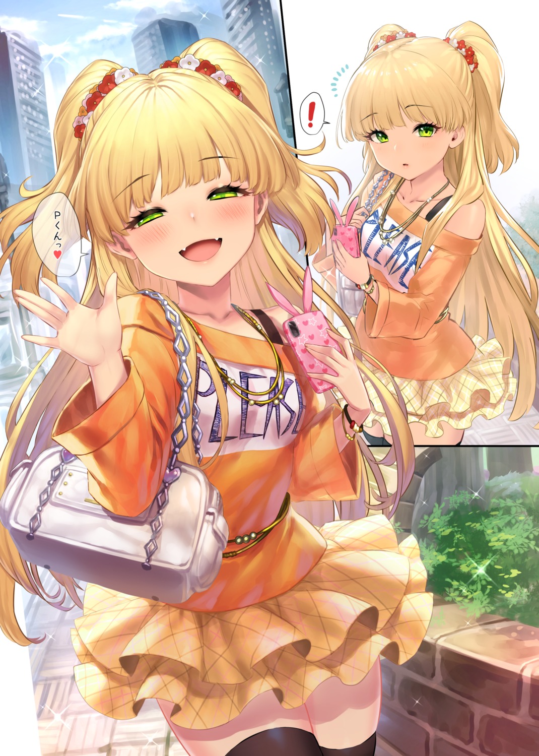 jougasaki_rika, the_idolm@ster, the_idolm@ster_cinderella_girls, thighhighs, yapo_(croquis_side)