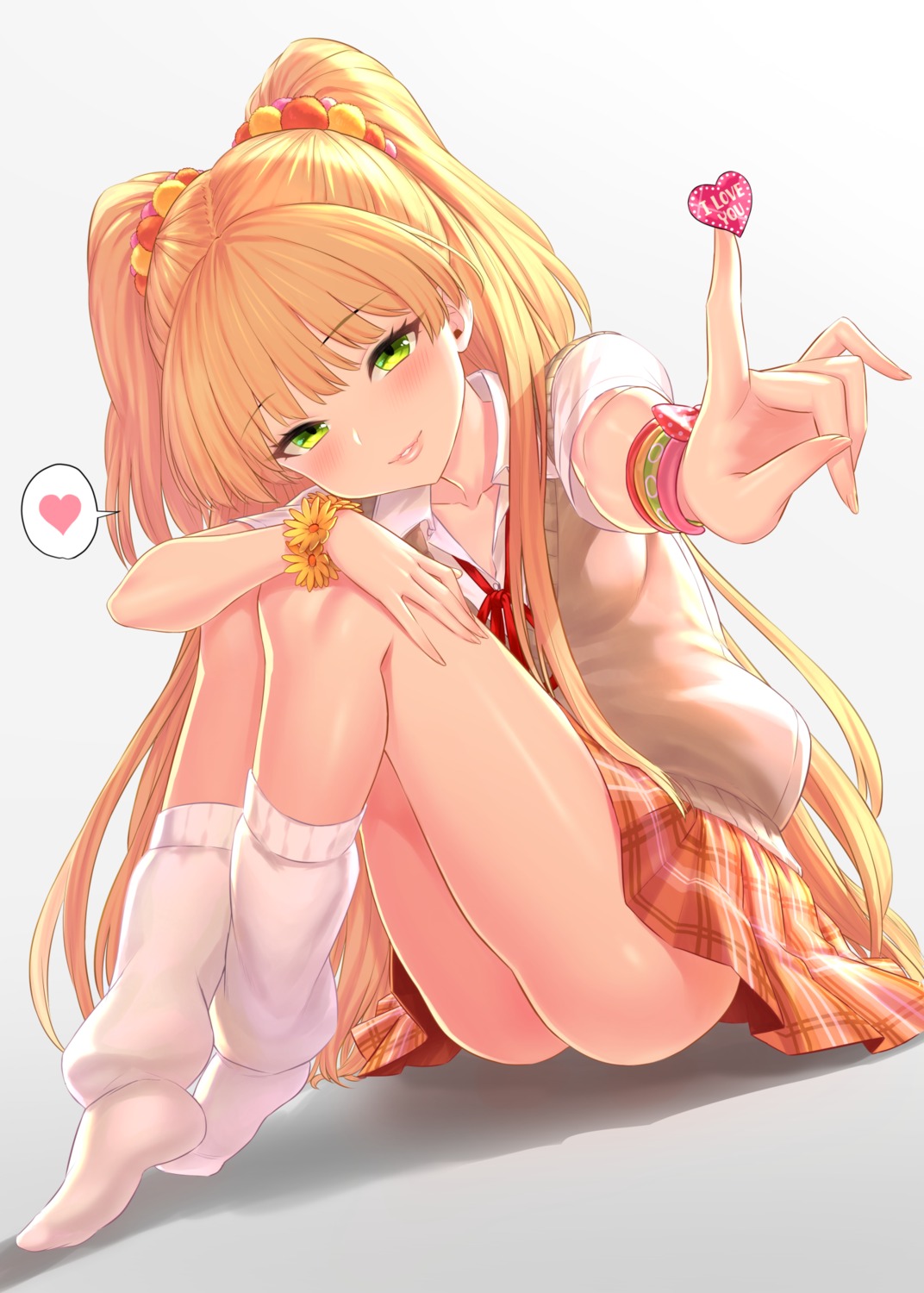 jougasaki_rika, seifuku, skirt_lift, sweater, the_idolm@ster, the_idolm@ster_cinderella_girls, yapo_(croquis_side)