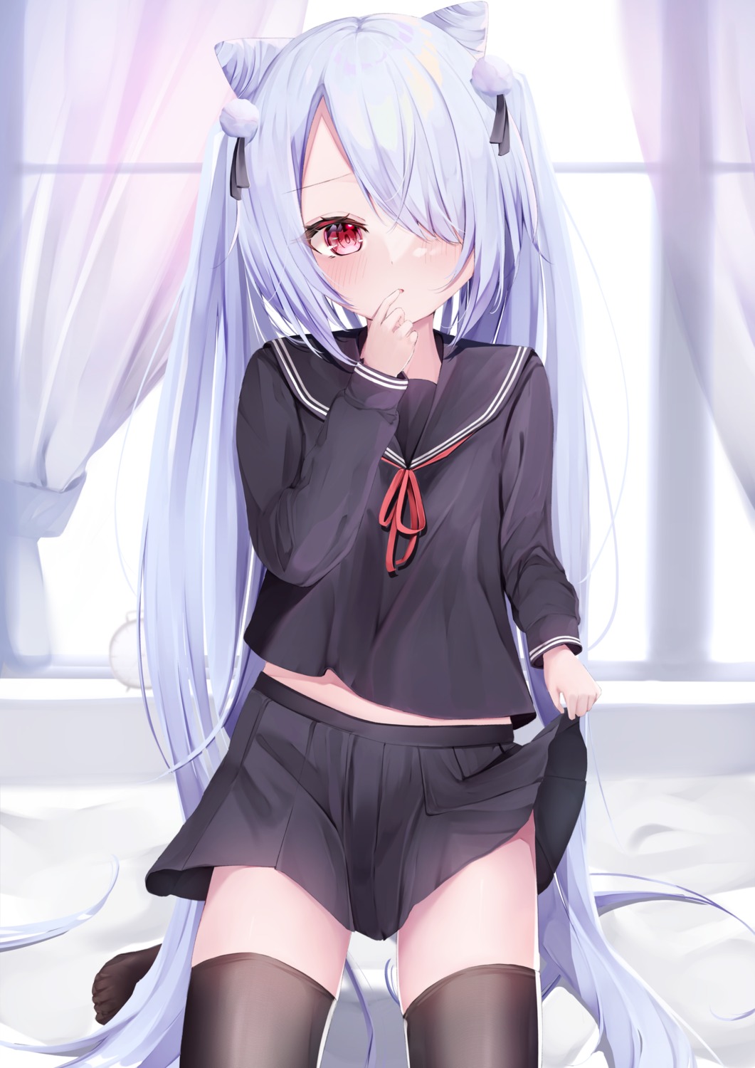 azur_lane, hirosha, kiev_(azur_lane), seifuku, thighhighs