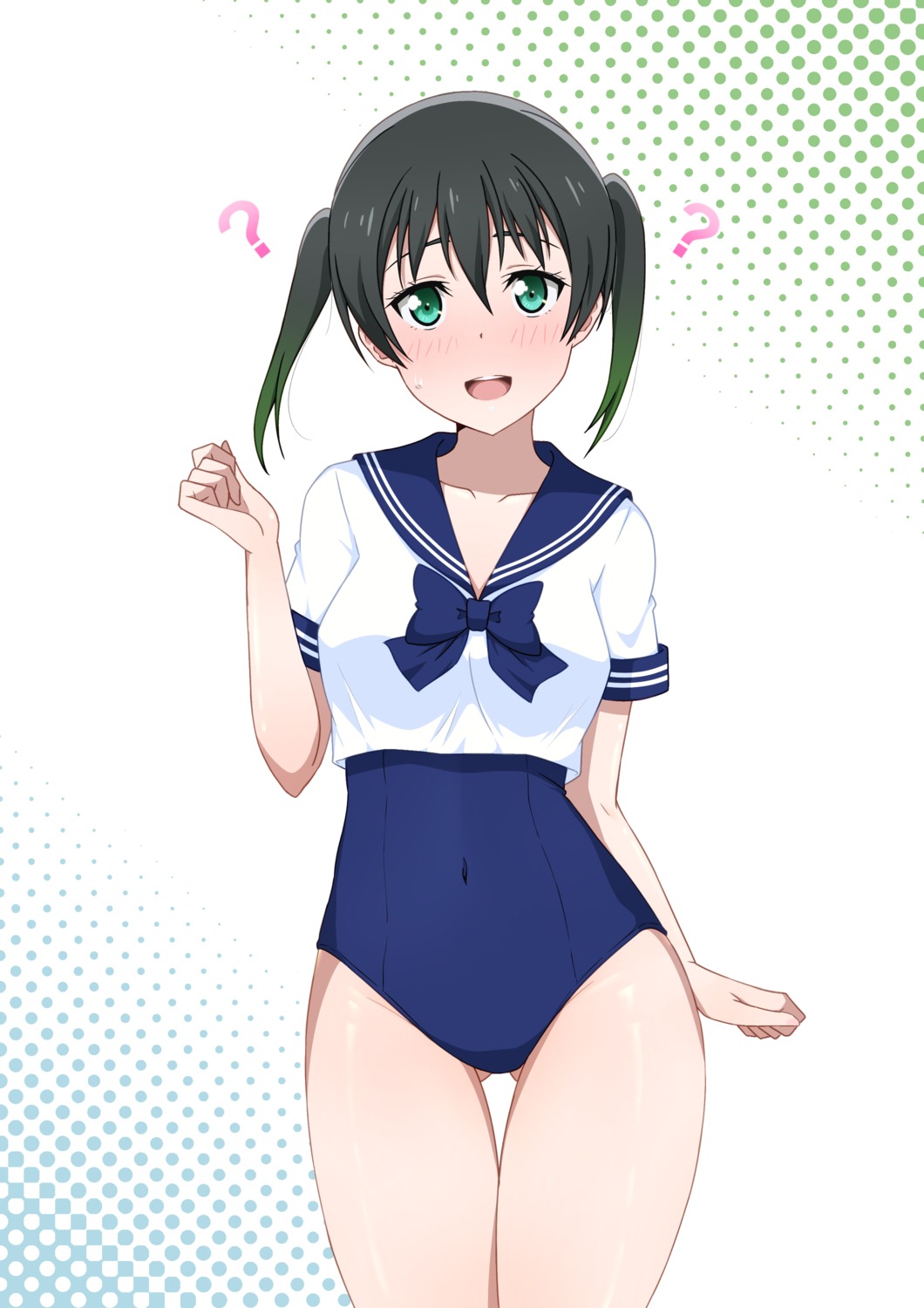 hoenn_(jgm1102), love_live!_(series), love_live!_nijigasaki_gakuen_school_idol_doukoukai, school_swimsuit, seifuku, swimsuits, takasaki_yuu