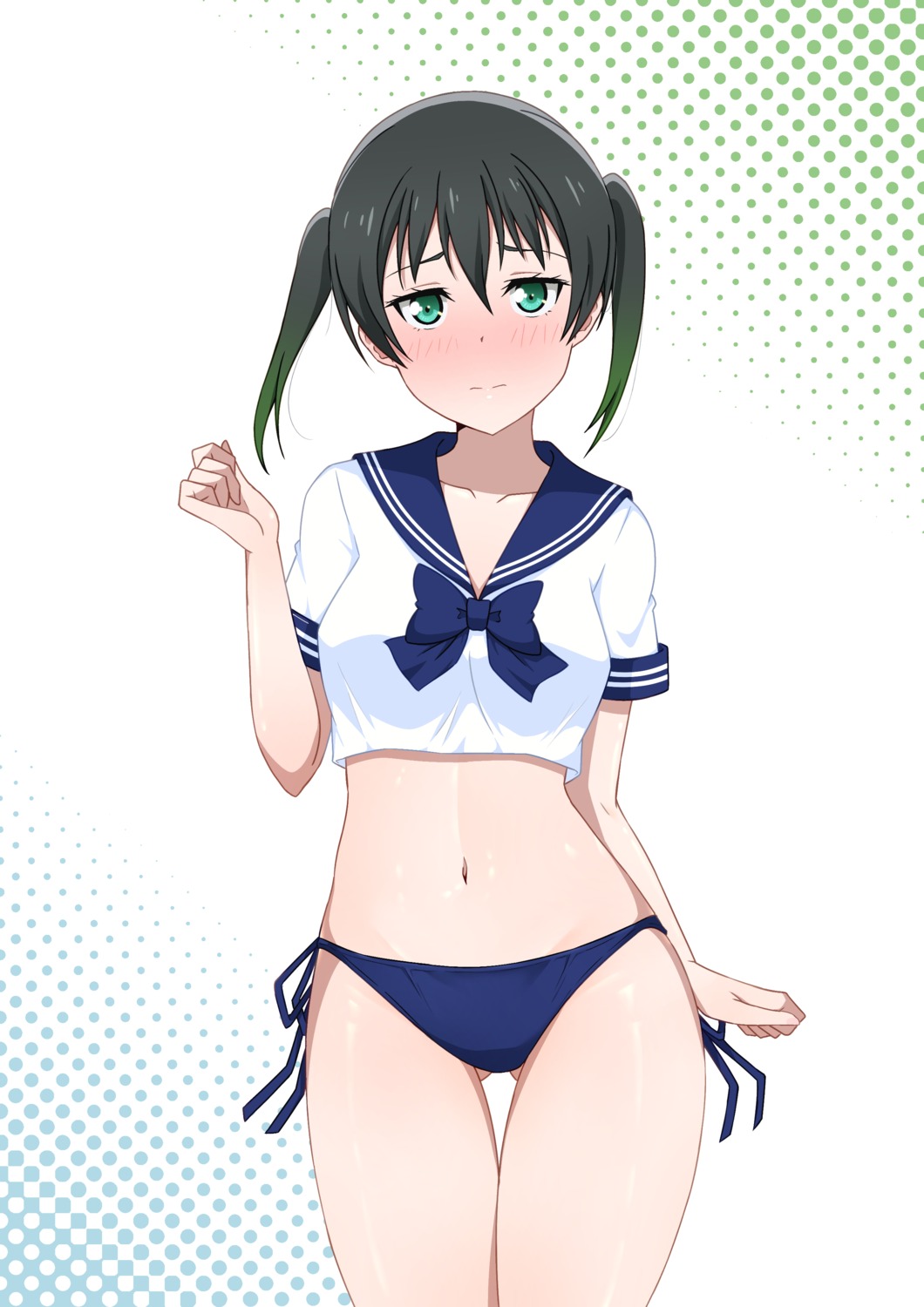 bikini, hoenn_(jgm1102), love_live!_(series), love_live!_nijigasaki_gakuen_school_idol_doukoukai, seifuku, swimsuits, takasaki_yuu