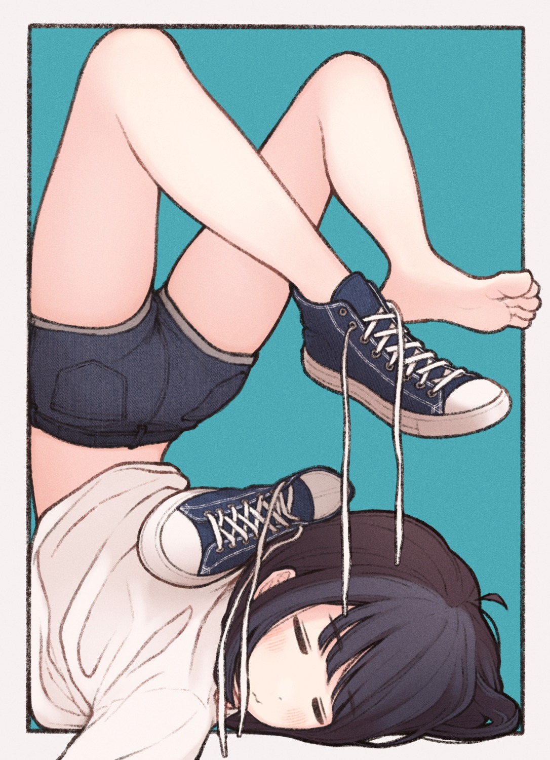 ass, feet, issakawaguchi, shirt_lift