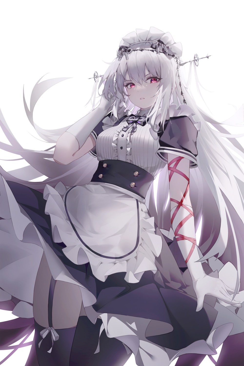 maid, stockings, ten-u, thighhighs