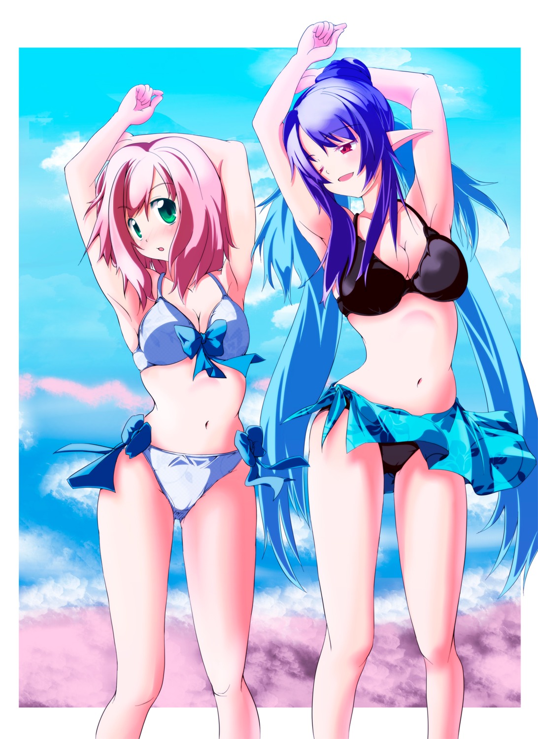 bikini, cleavage, estellise_sidos_heurassein, judith, pointy_ears, swimsuits, tagme, tales_of