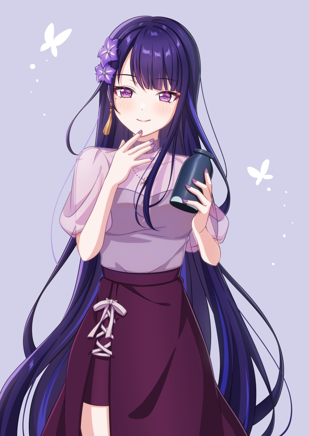 genshin_impact, pochimaru_(marumaru_wanwan), raiden_shogun, see_through