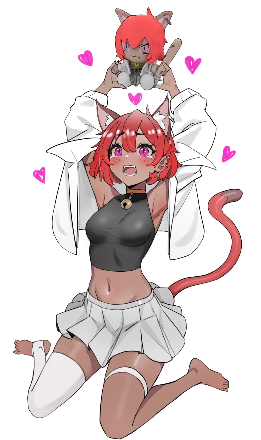 animal_ears, chibi, garter, kiritzugu, nekomimi, tail, thighhighs