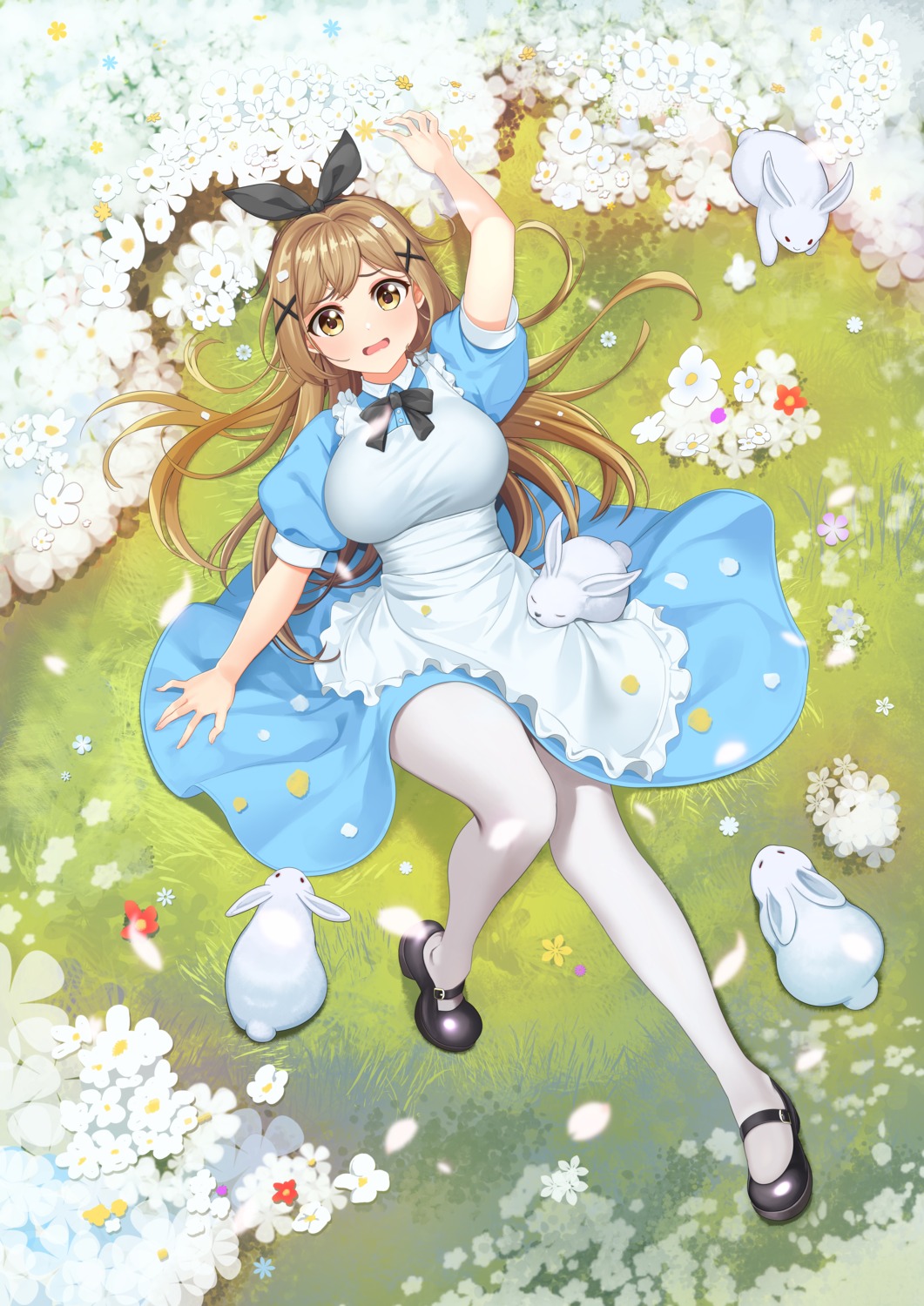 alice, alice_in_wonderland, bang_dream!, dopamine70, dress, ichigaya_arisa, pantyhose, parody