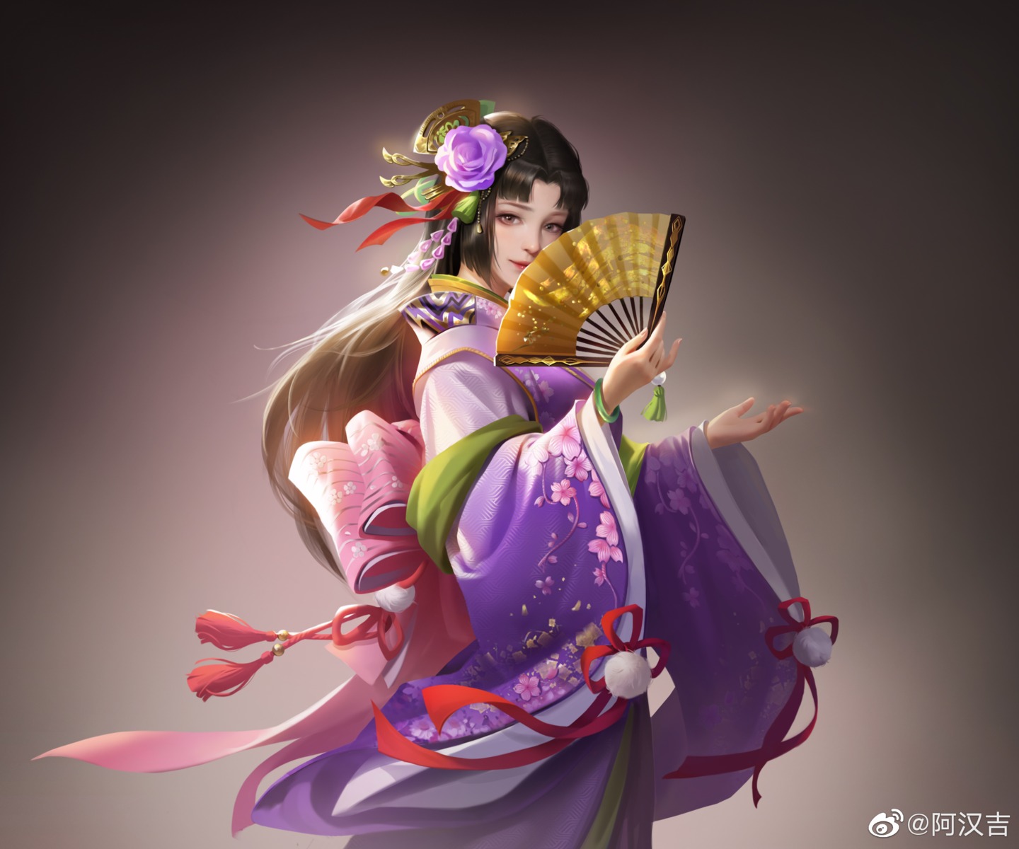 hanji_zheng, kimono, watermark