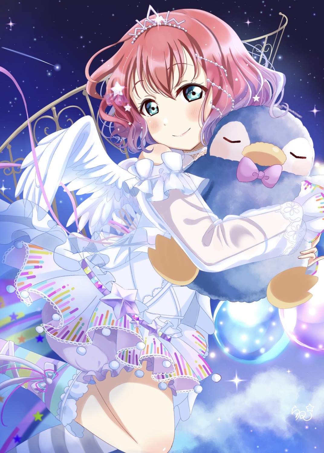 kurosawa_ruby, love_live!_(series), love_live!_sunshine!!, penguin, ranemu, wings